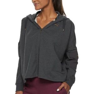 NWT Puma Fusion Full Zip Cropped Oversize Hoody XS